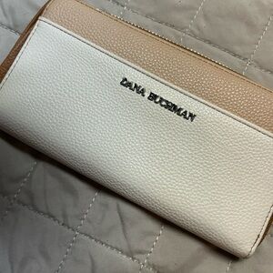 Dana Buchman Tan And White Wallet